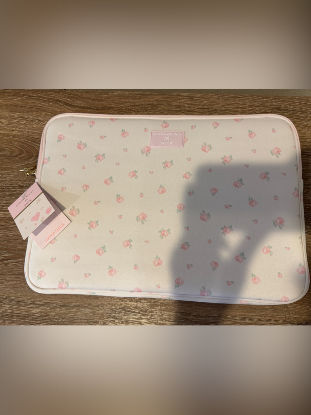 Loveshackfancy x target Blooming heirloom laptop sleeve strawberry macaroon